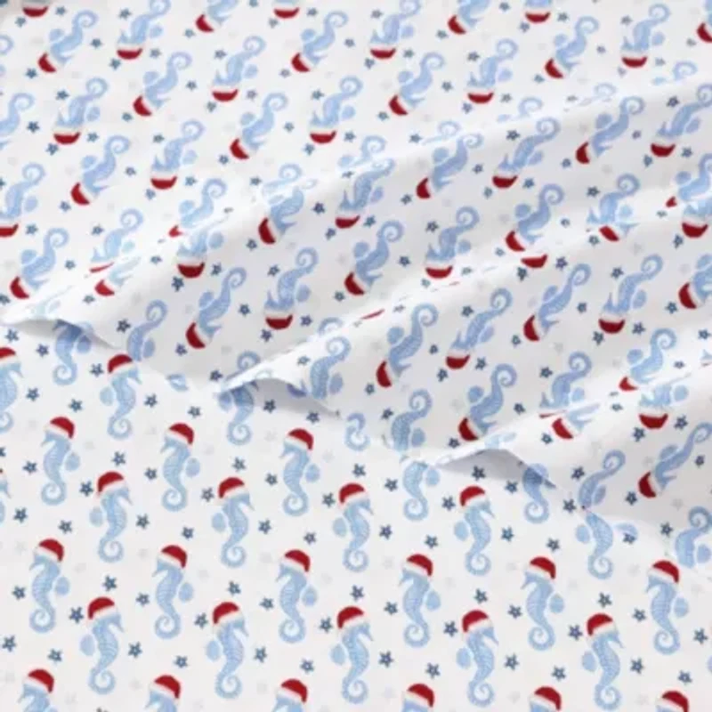 Holiday Seahorse Microfiber Sheet Set