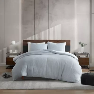 KCNY Solid Waffle Microfiber Comforter Set