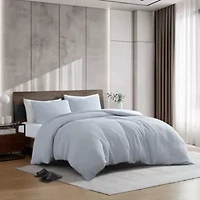 KCNY Solid Waffle Microfiber Comforter Set