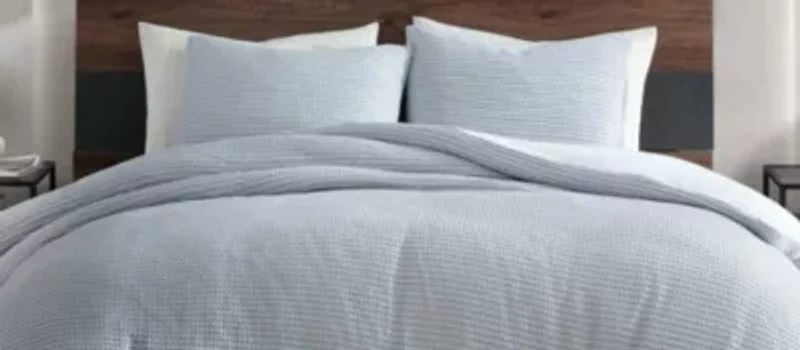 KCNY Solid Waffle Microfiber Comforter Set