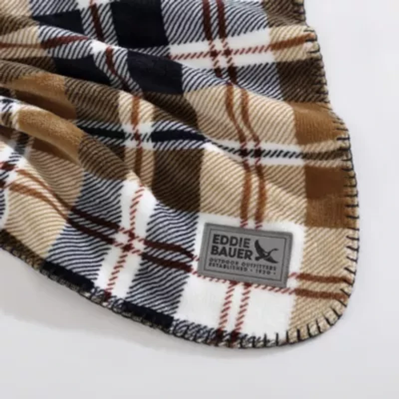 Trailhead Plaid Microfiber Throw Blanket