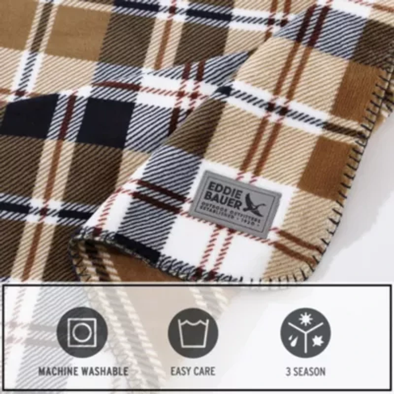 Trailhead Plaid Microfiber Throw Blanket