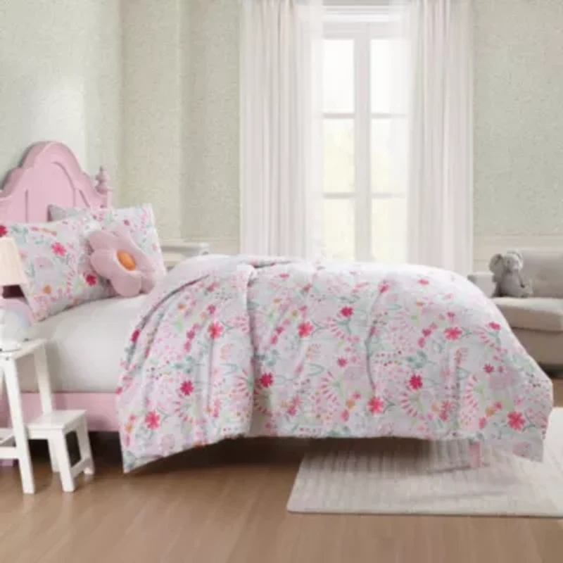 Sunshine Flowers Microfiber Comforter Sham Bonus Set