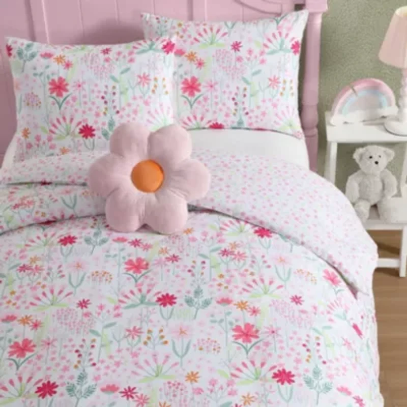 Sunshine Flowers Microfiber Comforter Sham Bonus Set