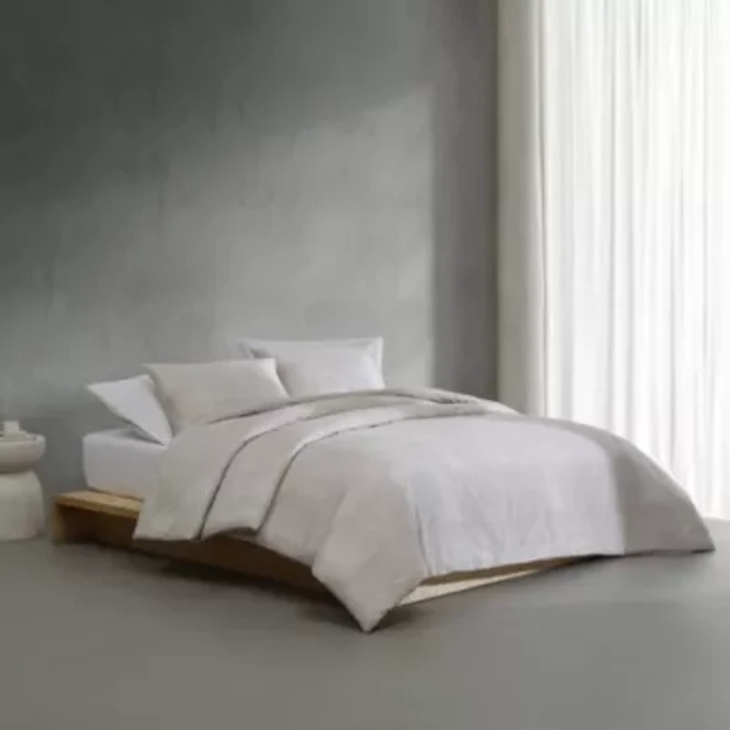 Textural Rib Cotton Comforter-Sham Set