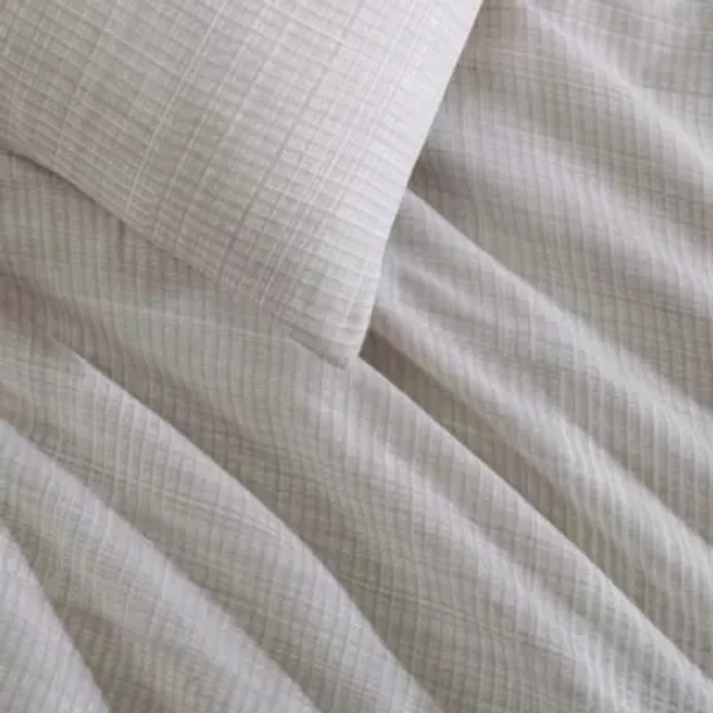 Textural Rib Cotton Comforter-Sham Set