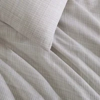 Textural Rib Cotton Comforter-Sham Set