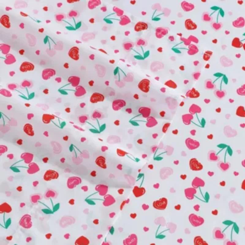 Sweet Tart Cherries Microfiber Sheet Set