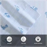 Cowboy Pinstripe Microfiber Sheet Set