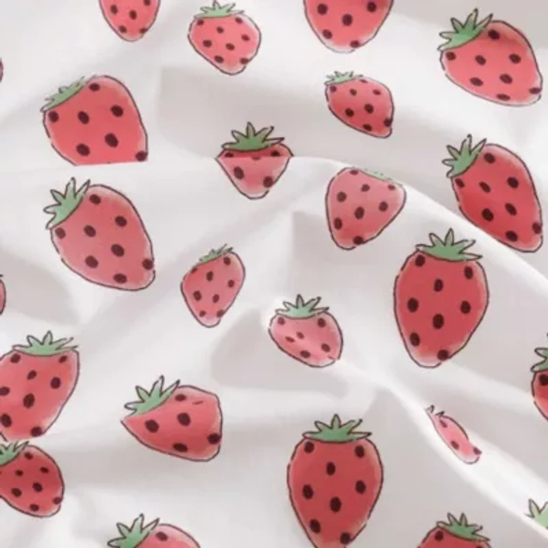 Strawberry Picnic Cotton Sheet Set