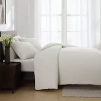 Threaded Basketweave Cotton Comforter Set