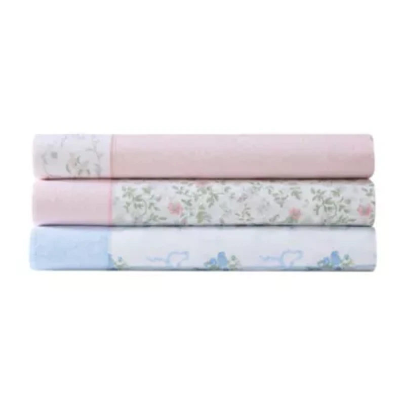 Floral Ribbon Cotton Sheet Set