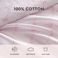 Bow Ribbon Cotton Sheet Set