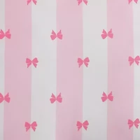 Bow Stripe Microfiber Bed Set Bonus