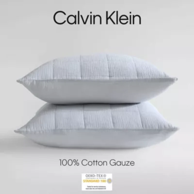Cotton Gauze Solid Euro Sham Set