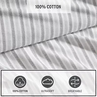 Ticking Stripe Cotton Sheet Set