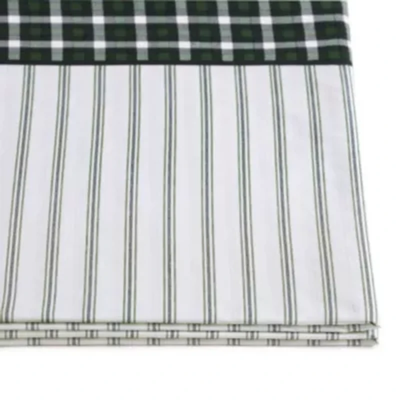 Cass Park Mix Check Stripe Cotton Sheet Set