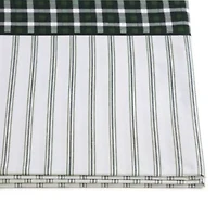 Cass Park Mix Check Stripe Cotton Sheet Set