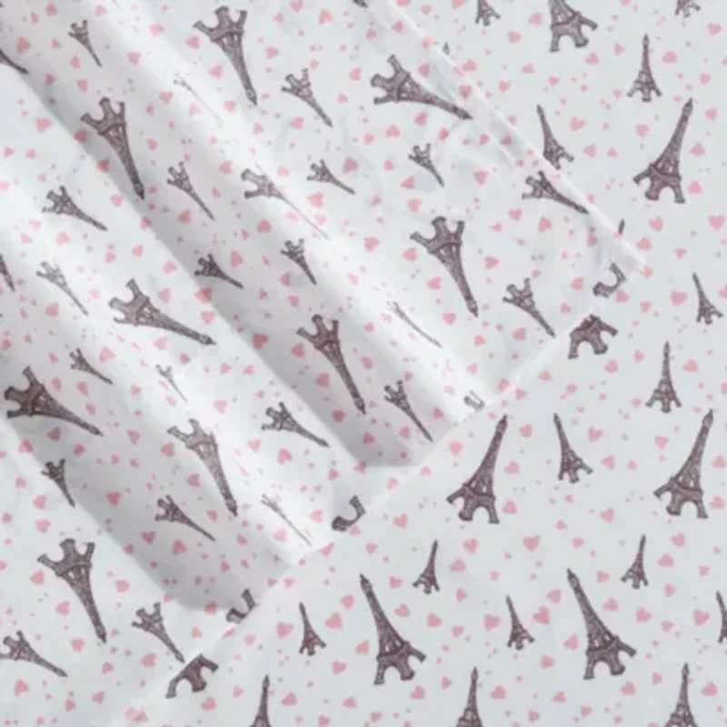 Paris Love Microfiber Sheet Set