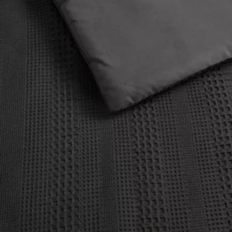 Variegated Waffle Microfiber 14-Piece Comforter Set