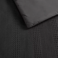 Variegated Waffle Microfiber 14-Piece Comforter Set