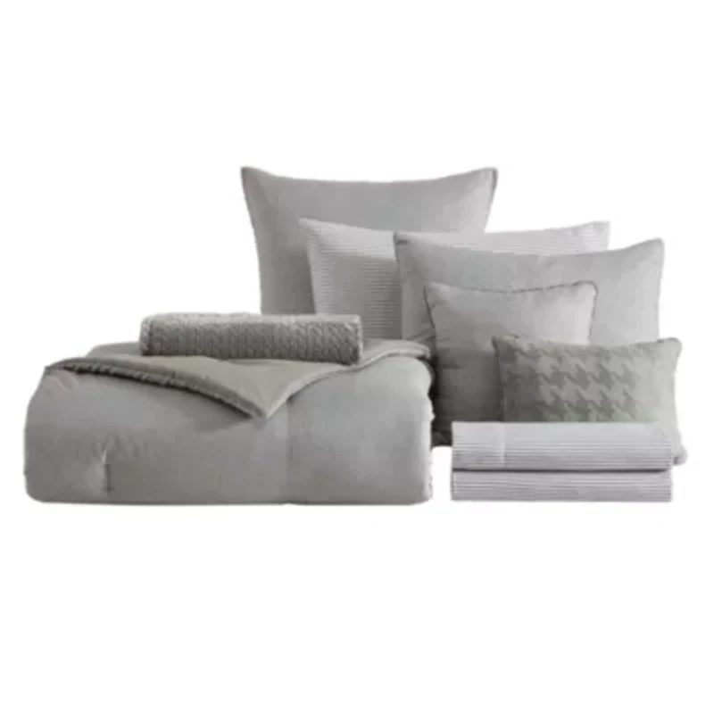 Abstract Textured Microfiber 14-Piece Comforter Set