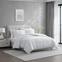 Blurred Plaid Cotton Comforter Set