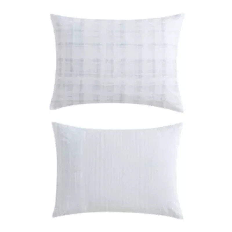 Blurred Plaid Cotton Comforter Set