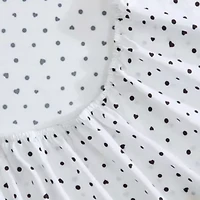 Polka Dot Heart Microfiber Sheet Set