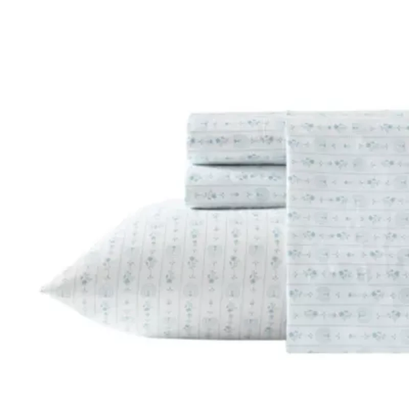 Pretty Shoe Stripe Microfiber Sheet Set