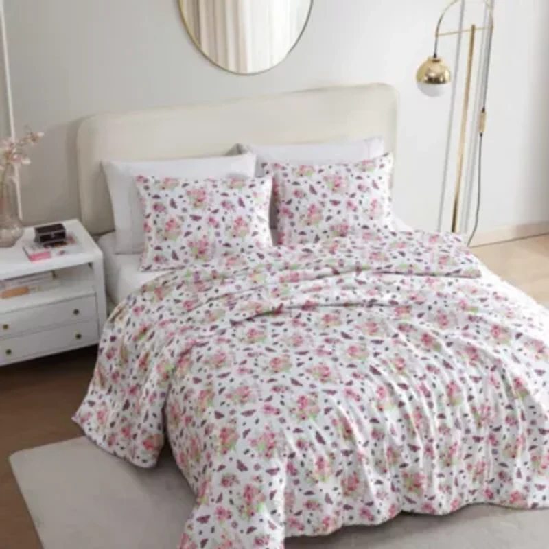 Queen Bee Floral Bouquet Microfiber Duvet Set