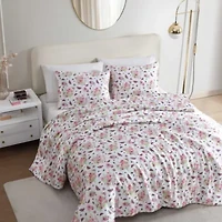 Queen Bee Floral Bouquet Microfiber Duvet Set
