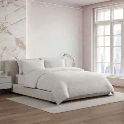 Crinkle Solid Microfiber Duvet Set