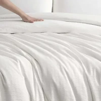 Crinkle Solid Microfiber Duvet Set