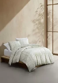Weave Texture Cotton Blend Comforter Set