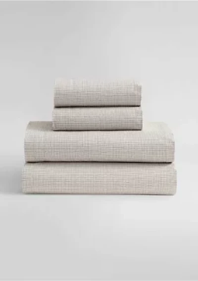 Broken Grid Cotton Sheet Set