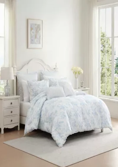 Annalise Stripe Cotton Comforter Set