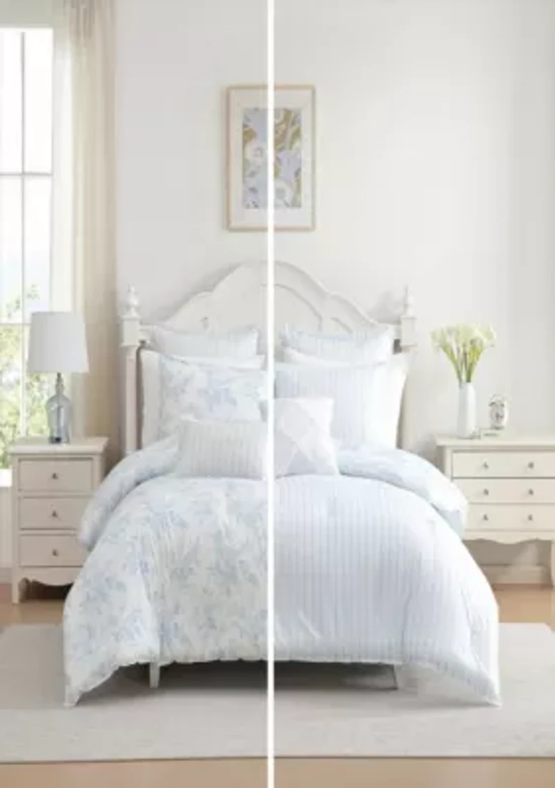 Annalise Stripe Cotton Comforter Set