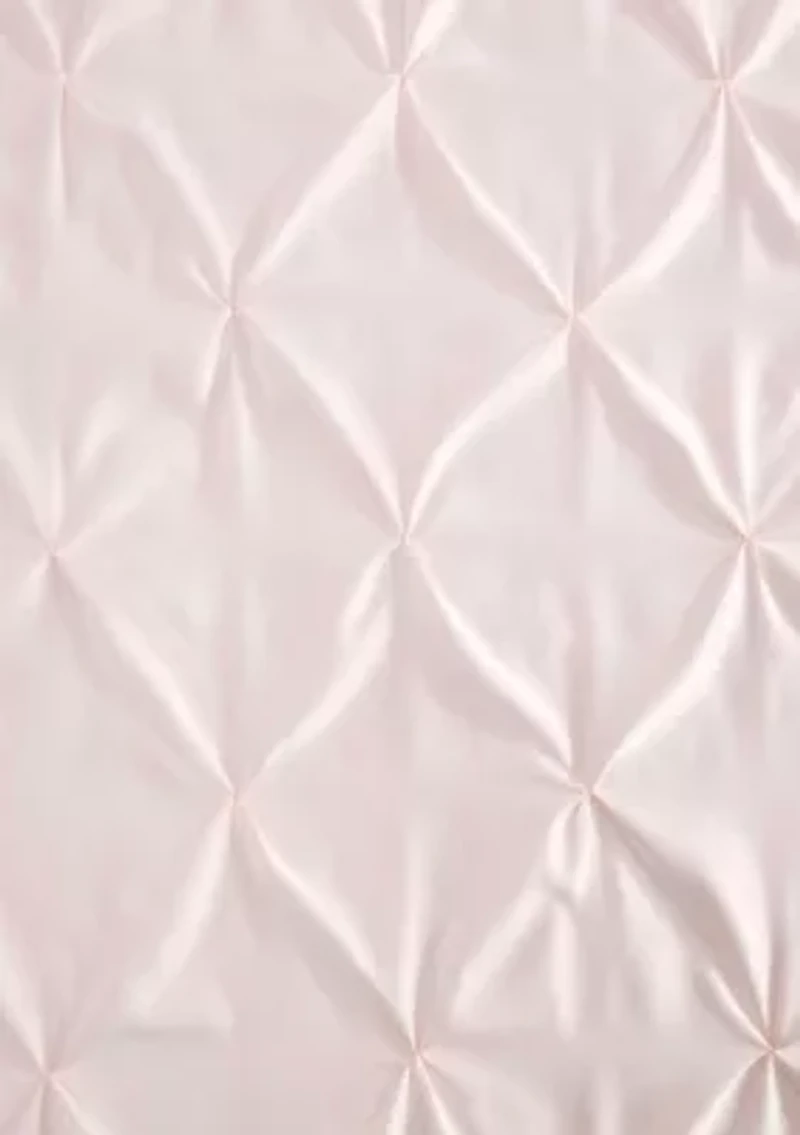 Solid Satin Pintuck Microfiber Comforter Set