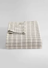 Dot Dash Plaid Cotton Blanket