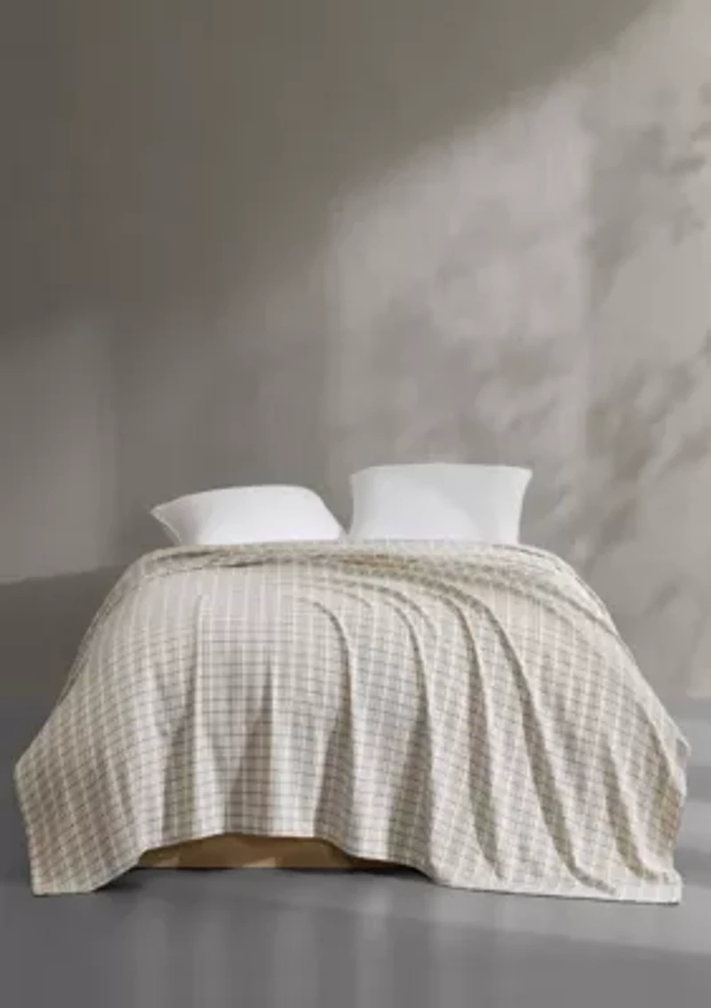 Dot Dash Plaid Cotton Blanket