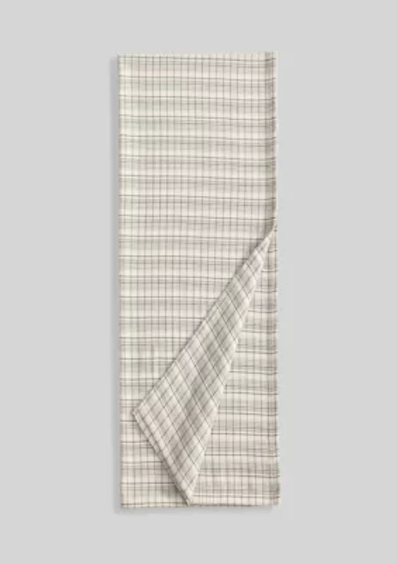 Dot Dash Plaid Cotton Blanket