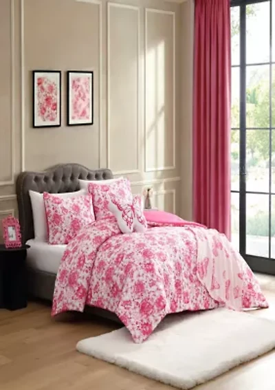 Sketch Toile Microfiber Comforter Set