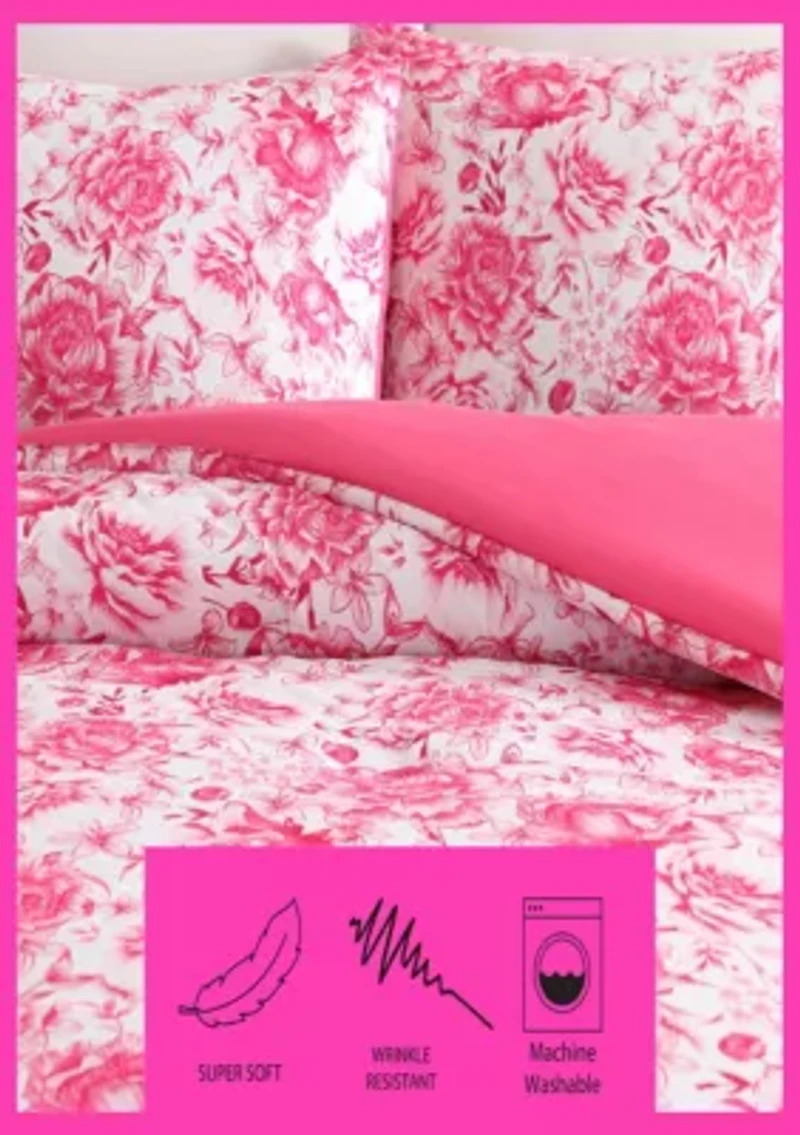 Sketch Toile Microfiber Comforter Set
