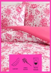 Sketch Toile Microfiber Comforter Set