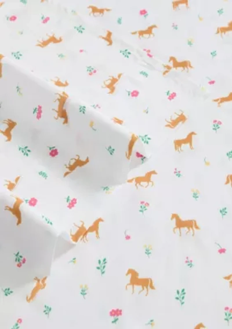 Horse Meadow Microfiber Sheet Set