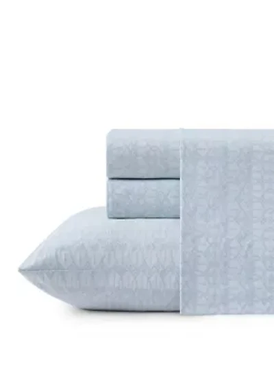 Palm Tree Ikat Cotton Sheet Set