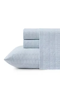 Palm Tree Ikat Cotton Sheet Set