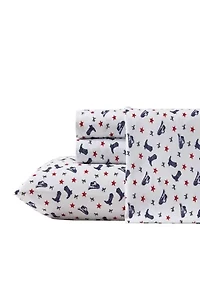 Boots N Hats Stars Microfiber Sheet Set