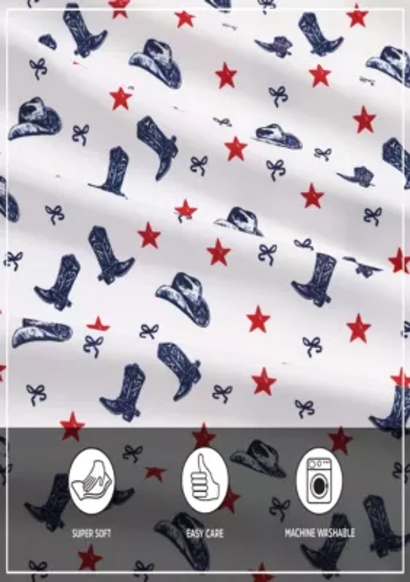 Boots N Hats Stars Microfiber Sheet Set